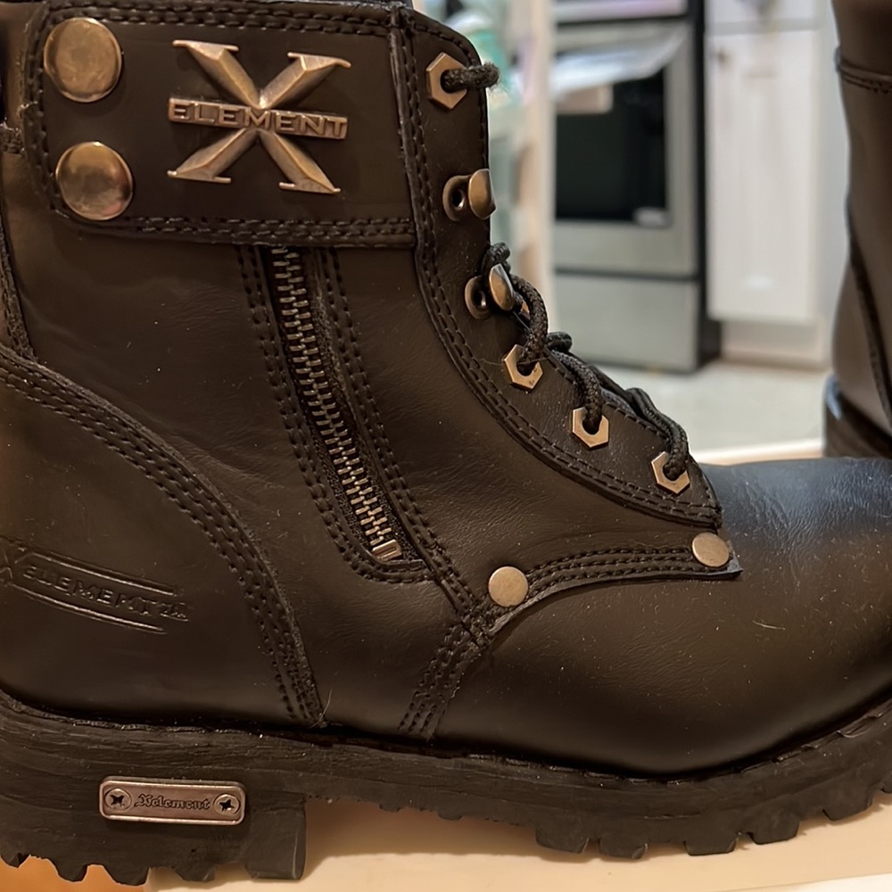 Xelement Black Leather Boots